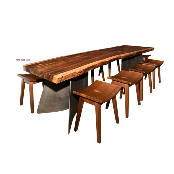 Rose Wood Live-Edged Table